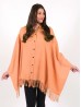 Cashmere Feeling Shawl w/ Openable Button Details